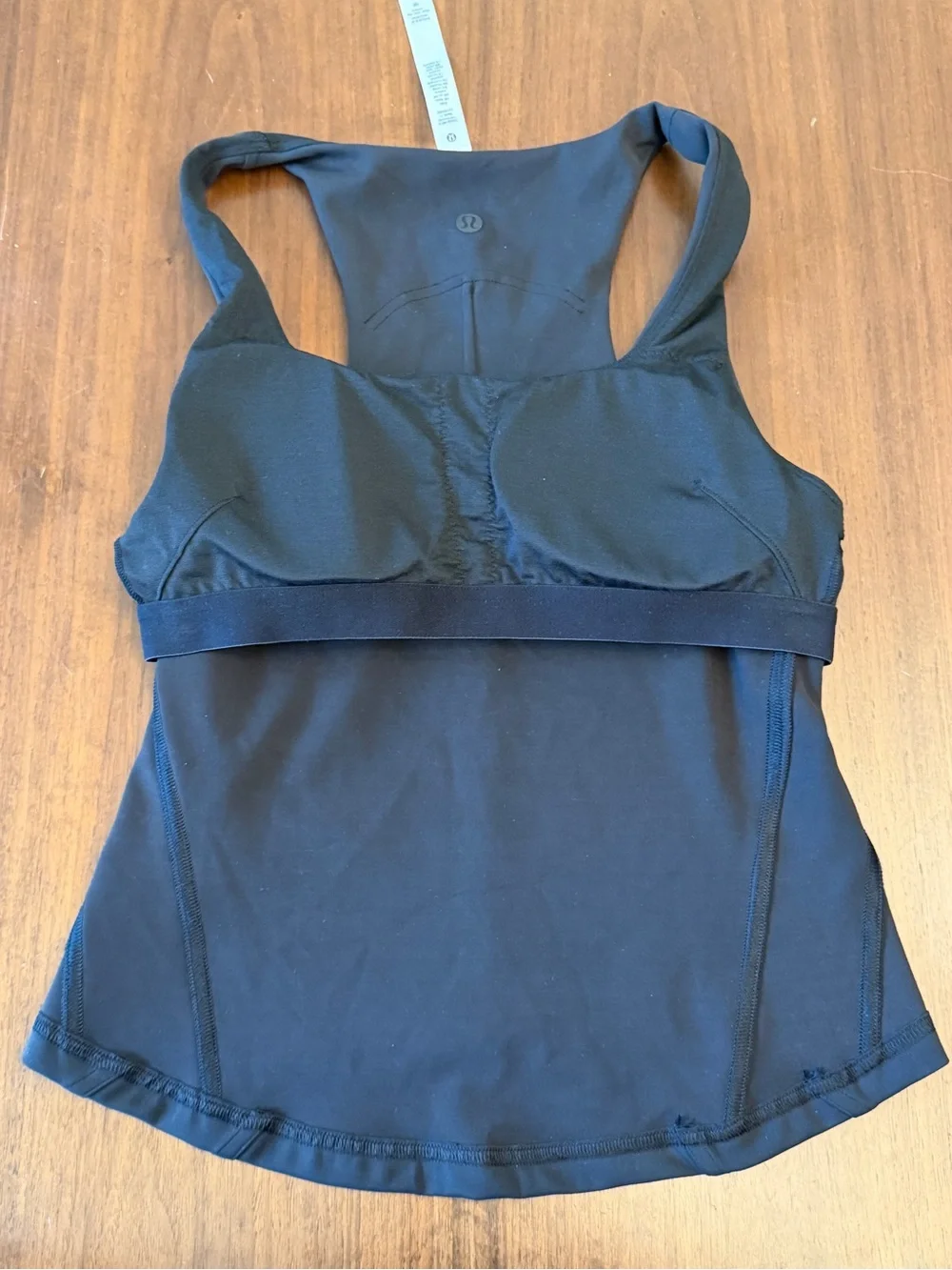 Lululemon InStill Built-in Bra Racerback Cropped Workout Tank  Black  Sz 6   NWT